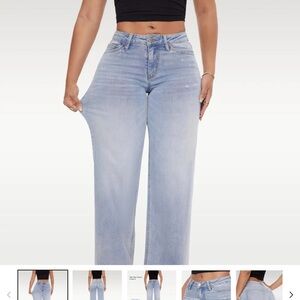 Women's Light Blue Jeans wide leg
